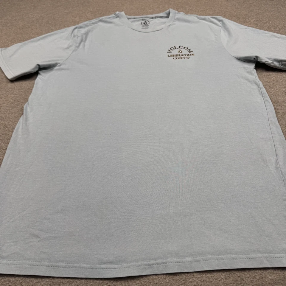 Volcom Men's Shirt Size L Blue Short Sleeve Vintage Y2K Surf Outdoor Pocket Tee - Image 4 of 4