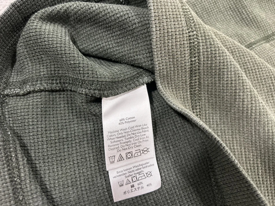 Camisa Eddie Bauer Henley Hombres Extra Grande Verde Tejido Gofre Térmica Exterior Gorp Foto 4 de 4