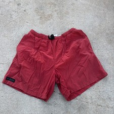 Vintage Columbia Belted Hiking Cargo Shorts Mesh Lined Men's L Gorpcore Red