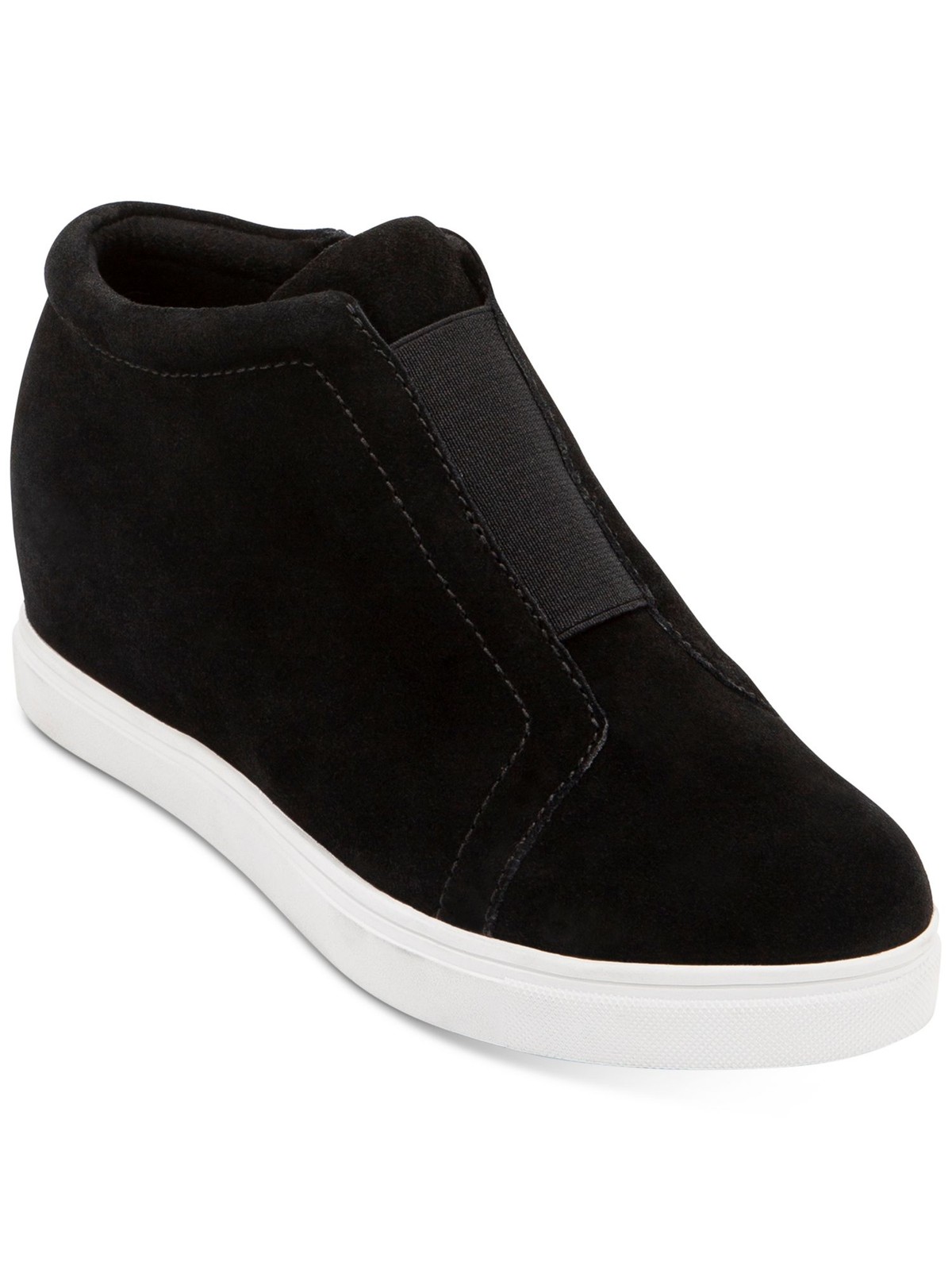 Женские черные кроссовки на танкетке AQUA COLLEGE на платформе 0,5 см с гладким носком, 7,5 М