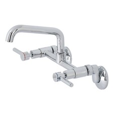 Kingston Brass KS823 Concord 1.8 GPM Wall Mounted Bridge Kitchen - Chrome
