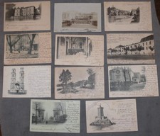 Lot 11 carte postale cpa début 1900 timbre "Mouchon" 10C et cachets intéressants