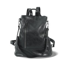 Women's Backpack Purse PU Leather Anti Theft Black Convertible Fits 14" Laptop