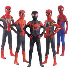 Kids SpiderMan Cosplay Costume Boys Tobey Maguire Outfit Jumpsuit Fancy Dress