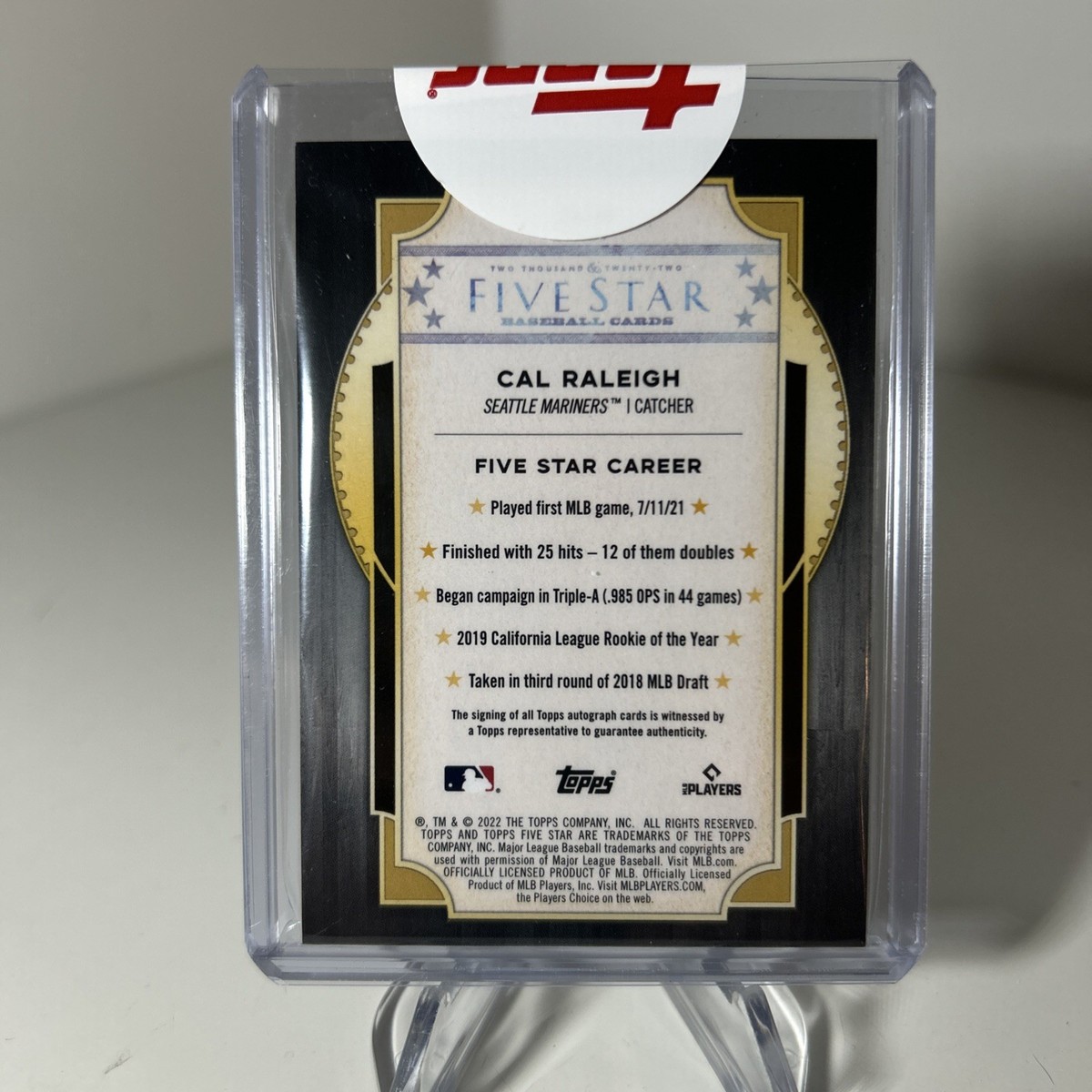 2022 Topps Five Star - Autographs Cal Raleigh #FSA-CRA (AU, RC 