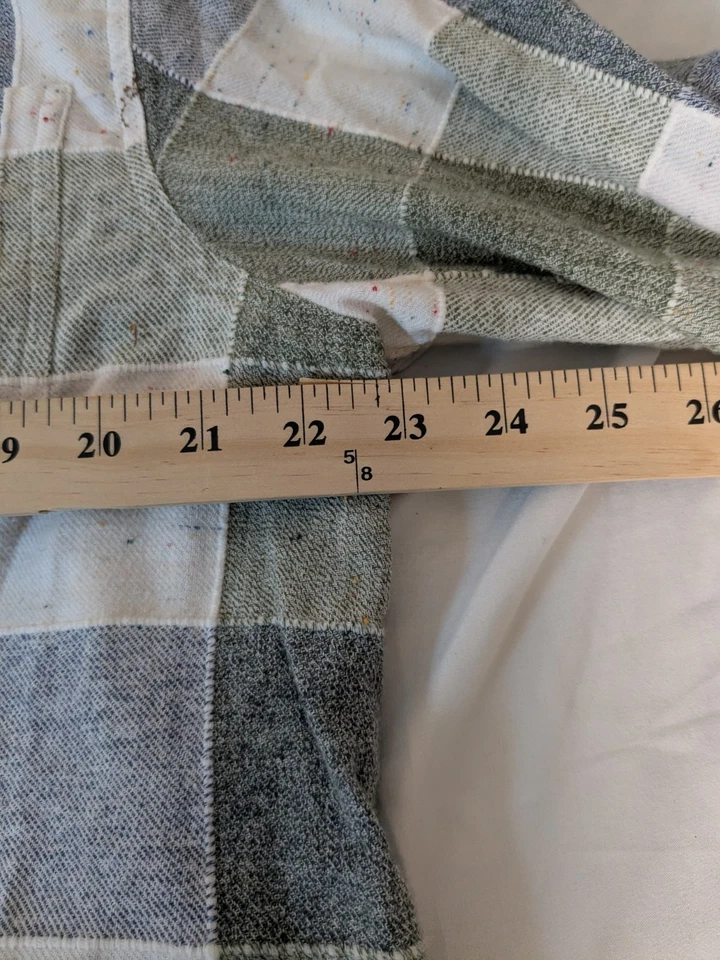 Camisa a cuadros manga larga con botones Lemon Grass para mujer talla XL Foto 3 de 4