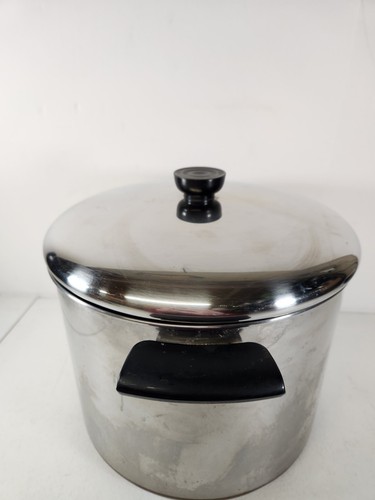 Vintage Paul Revere: 5 Qt Copper Bottom Stainless Steel Pot W/ Lid - Picture 4 of 9