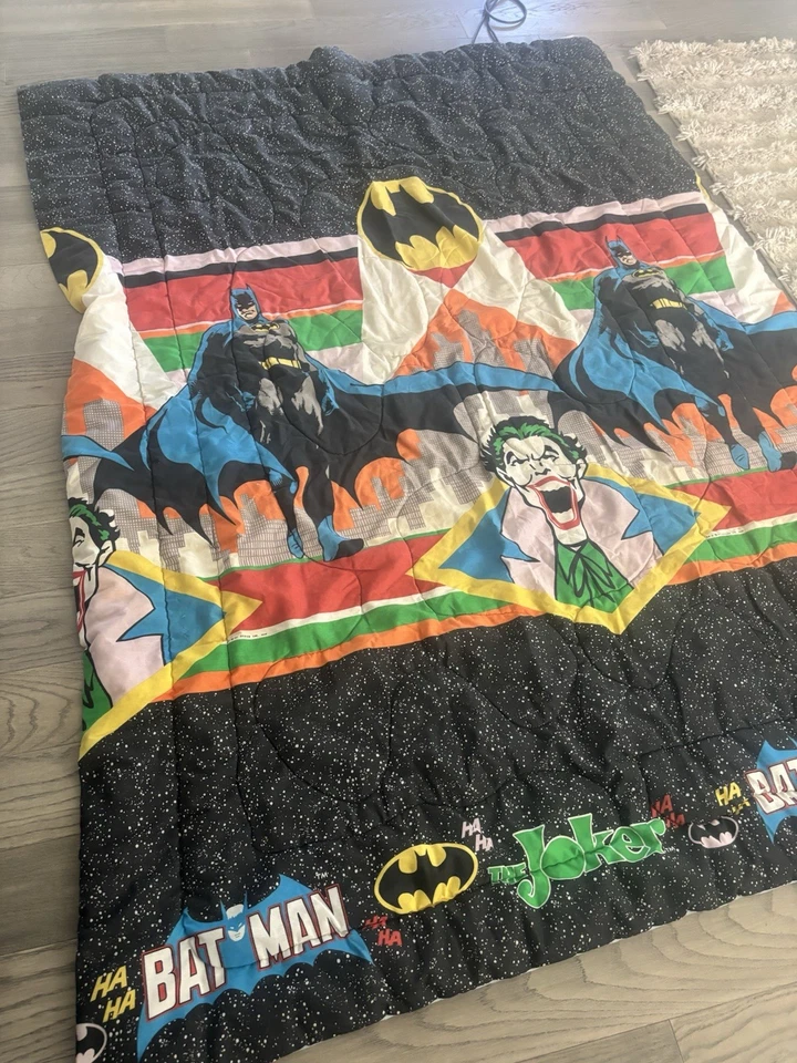 Edredón doble Batman Joker 1989 DC Comics ropa de cama retro vintage EE. UU. Foto 3 de 4