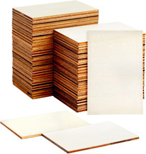 60 Unfinished Wooden Rectangles for Crafts - 2x3 DIY Wood Pieces