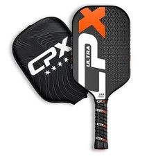 CPX Ultra Series Fiber-Reinforced Friction Surface Pickleball Paddle - Black