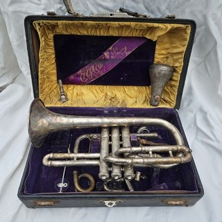 Antique C.G. Conn Conn Queror Cornet Elkhart Indiana