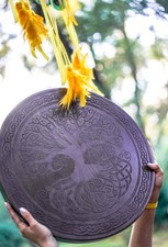 Celtic Tree Ocean Disc .Handmade Ocean Drum for Sound Healing, Meditation, Yoga
