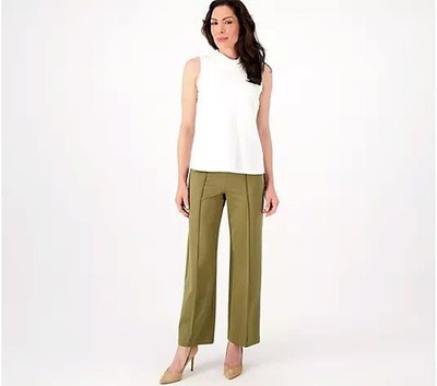 Isaac Mizrahi Live Elements 24/7 Stretch Pants -  Dried Sage - Petite L  A558035