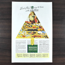 1946 Monsanto Santa Clause Vintage Print Ad Post-WWII Ephemera 7" X 10"