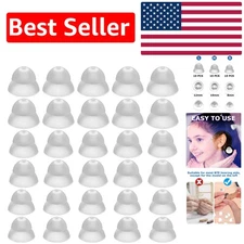 Quality Silicone Hearing Aid Domes – 30 Pcs Replacement Accessories in White