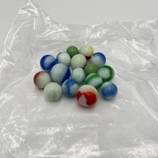 Vintage Lot Of 16 Marbles Akro Agate Peltier Art