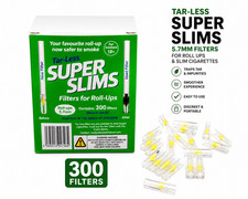 TAR-LESS 300 CIGARETTE FILTER TIPS,  REUSABLE  5.7mm (SUPER SLIMS / ROLL UPS)