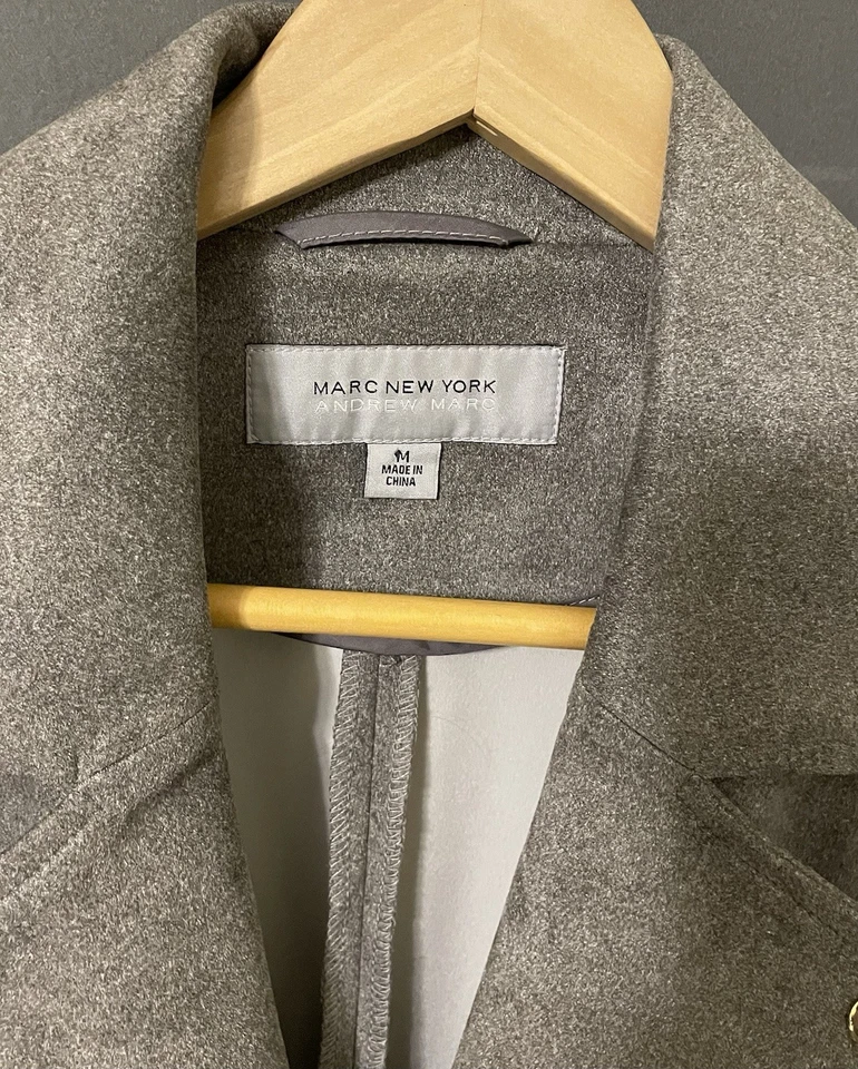 Marc Нью-Йорк серый искусственной замши Moto куртка размер средний - Изображение 2 из 4