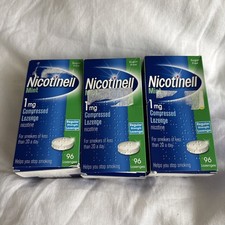 Nicotinell 1mg Lozenge Sugar Free Mint 96 Lozenges Quit Smoking Aid x3 exp 02/26