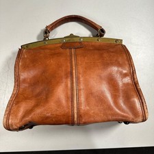 Leder Arzttasche Hebammentasche Braun Vintage Bügeltasche Klassiker The S-Line
