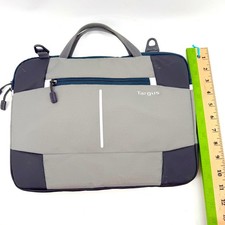 Targus Laptop Sleeve Case Bag 11x15 Gray Black Padded Carry Handle Zip Closure