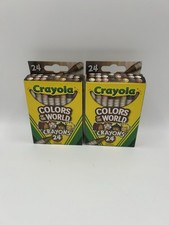Crayola Colors of the World Crayons 24 Count Skin Tone Colors 2 Pack