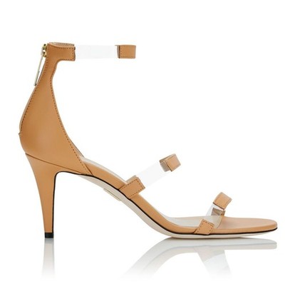 Tamara Mellon Honey Nappa Frontline Pumps 75mm Heels $495 NEW