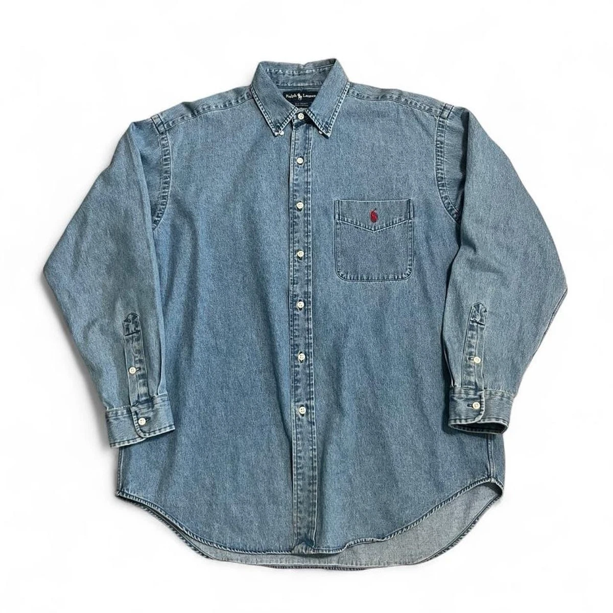 Polo Ralph Lauren Denim Long Sleeve Casual Button-Down Shirts for