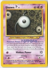 Unown [P] 58/105 Uncommon Neo Destiny Pokemon Unlimited Near Mint on eBay