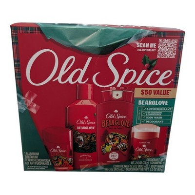 Old Spice BEARGLOVE The Holidays Christmas Edition Hair & Body Care Gift Set New