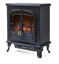 Warmlite Wingham Stufa Effetto Log Fuoco con Effetto Fiamma LED Realistico,2000W