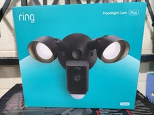 Ring - Floodlight Cam Plus Outdoor Wired 1080p Surveillance Camera- Black