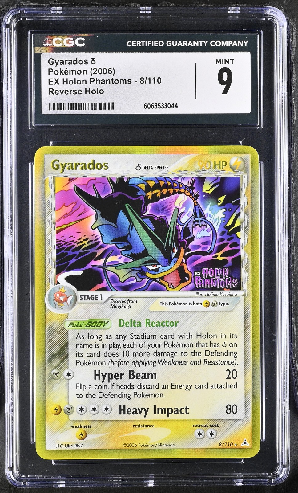 CGC 9 MINT Gyarados EX Holon Phantoms 8/110 Reverse Holo Stamped Pokemon Card