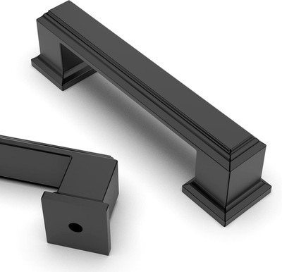 Asidrama 5 Pack 3 Inch(76mm) Matte Black Kitchen Cabinet Handles Cabinet Pulls K