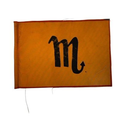 Vintage (1970s?) Astrology Zodiac Sign Scorpio Eagle Flag Water Sign Mars 4 x 6''
