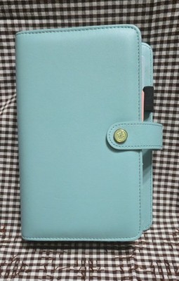 Webster s Pages Personal Size Planner 6 Ring Binder Organizer. Turquoise. *flaw*