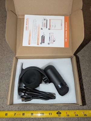 K6 Pro Wired Condenser Microphone Voice Computer USB Audio Video Recording (T)
