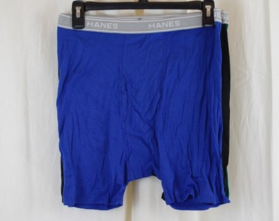 Hanes 6 Pack Mens Underwear Boxer Briefs Cool & Breathable Multicolor Size Large