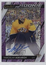2023-24 O-Pee-Chee Platinum Rookie Violet Pixels 22/99 Yaroslav Askarov Auto 6hh