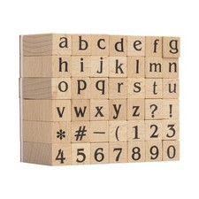 Lowercase Letter Stamps for Clay, Wooden Alphabet Number Stamps for Pottery C...