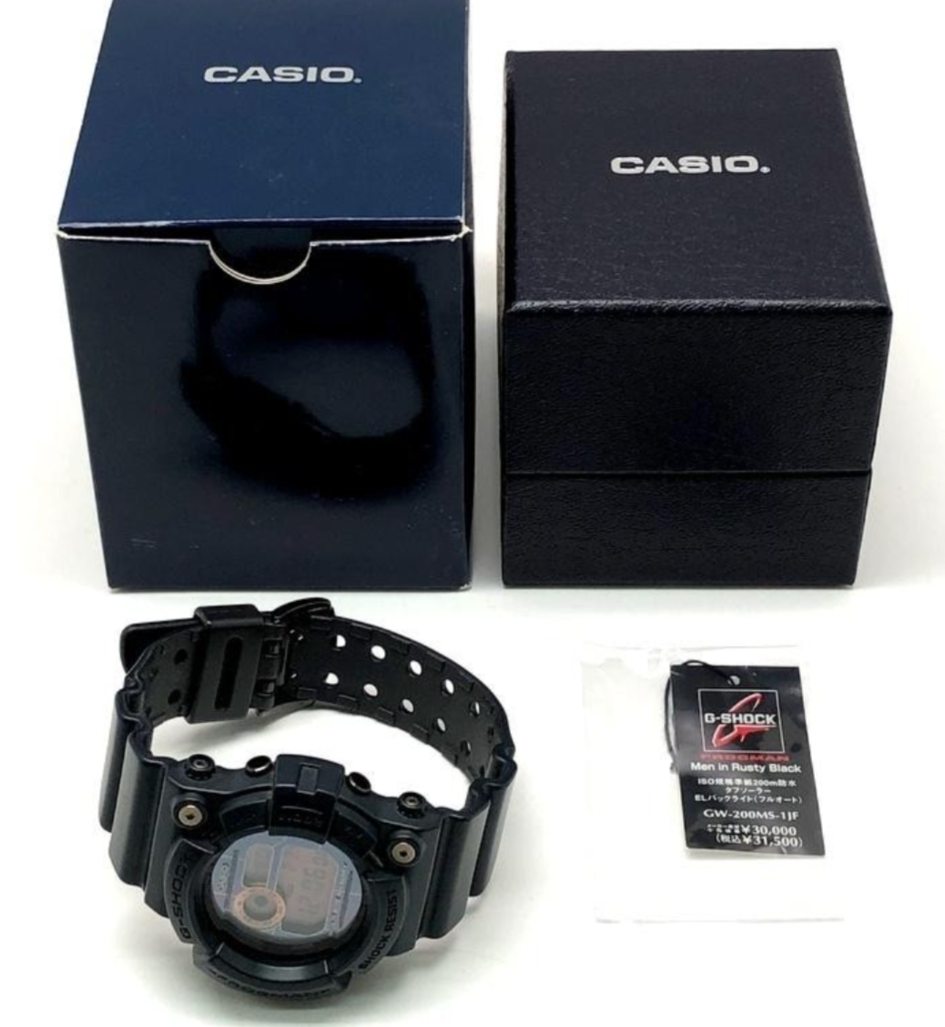 ⭐希少極美品⭐CASIO FROGMAN GW-200MS-1JF Casio G-Shock GW-200MS-1 Frogman Solar Dark Blue Unisex Tough