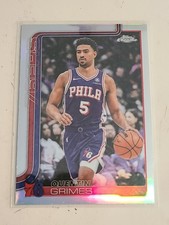Quentin Grimes 2025-26 Topps Chrome Refractor #197 Philadelphia 76ers
