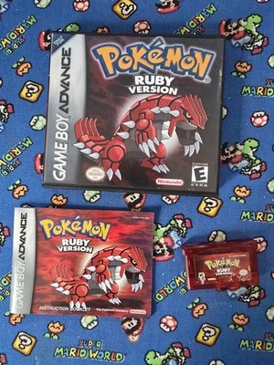 Pokemon Ruby (Nintendo Game Boy Advance GBA) Cartridge, Manual and Case*
