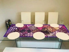 60" Embroidery Handmade Tapestry Home Table Runner Throw Home Decor Wall Hanging