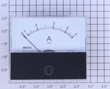 DER EE DE-670-ACA Panel Mount 0/1-5 AC Ampere Meter