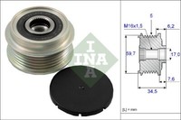 Ina 535 0034 10 Lichtmaschine Freilaufkupplung FüR Hyundai, Kia