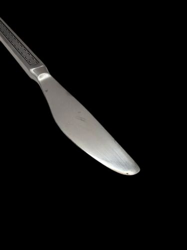 Set of 8 Dinner Knives Hollow Noritake EROS Stainless Japan 8 1/8" Vintage MCM - Picture 4 of 6