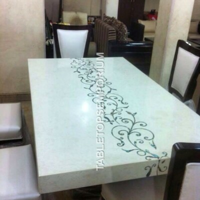 4'x2' Italian Marble Dining Top Center Table Handmade Inlay Furniture Decor E950