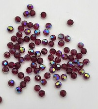 Swarovski Crystal Siam AB Round 5000 Beads; 4mm 24pc , 7mm 12pc , 8mm 6pc 