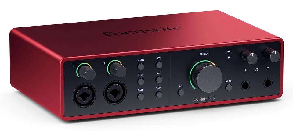 Focusrite SCARLETT 16I16 4G 4th Gen 24-bit 192 kHz Audio Recording Interface+Mic - Image 2 of 4
